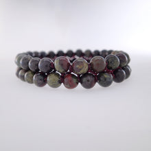 Load image into Gallery viewer, Chakra gemstone bracelet for The Base (Root) Chakra designed by Pellara. Made in Canada. Birthstone gift for Virgo, Taurus, Leo &amp; Capricorn zodiacs.