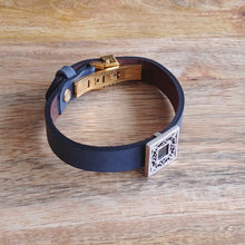 Load image into Gallery viewer, GARDEN and LIN, Cuff Bracelet, Sterling Silver and Natural Leather