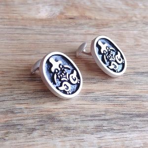 SASSANID ROYAL STAMP, Sterling Silver Cuff Links