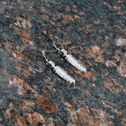 STANDING AWAIT, FOR A COMPENSATION OF MY LOVE, Pair of Earrings, Sterling Silver