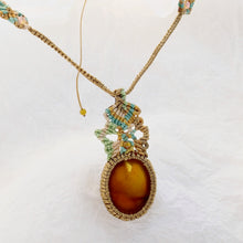 Load image into Gallery viewer, Yellow Agate Citron Micro Macrame Set of Bracelet, Necklace, Choker, ring and a Pair of Earrings