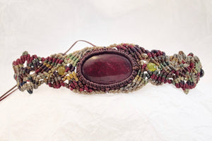 Blood Red Jasper Micro Macrame Choker