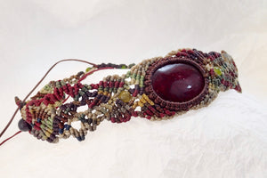 Blood Red Jasper Micro Macrame Choker