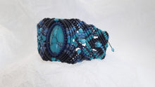 Load image into Gallery viewer, Micro Macrame Bracelet, Turquoise Cabochon