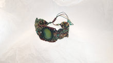 Load image into Gallery viewer, Micro Macrame Bracelet, Green Agate Cabochon