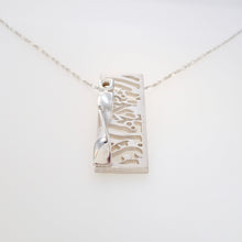 Load image into Gallery viewer, WATCH MY HEART IS DYING, Set of Pendant and Earrings, Sterling Silver