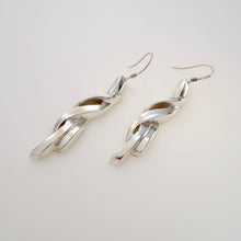 Load image into Gallery viewer, YOUR WAVY DANCING HAIR, Pair of Earrings, Sterling Silver