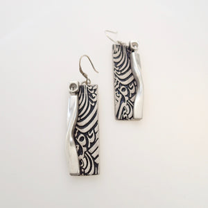 DANCING II, Pair of Earrings, Sterling Silver