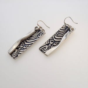 DANCING II, Pair of Earrings, Sterling Silver