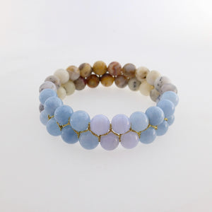 Gemstone bracelet Double loops Design by  Pellara
