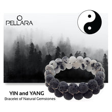Load image into Gallery viewer, Gemstone Jewellery set by Pellara, Yin &amp; Yang, The Crown, heart, Solar Plexus &amp; base chakras, Aromatherapy necklace 