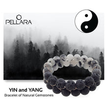 Load image into Gallery viewer, Gemstone bracelet by Pellara, Yin &amp; Yang, Leo, Virgo, Scorpio, Cancer, Taurus &amp; Gemini zodiacs. 6, 8 &amp; 10mm.