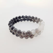 Load image into Gallery viewer, Gemstone bracelet by Pellara, Yin &amp; Yang, Leo, Virgo, Scorpio, Aries &amp; Capricorn zodiacs. 6 &amp; 8mm.