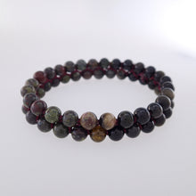 Load image into Gallery viewer, Chakra gemstone bracelet for The Base (Root) Chakra designed by Pellara. Made in Canada. Birthstone gift for Virgo, Taurus, Leo &amp; Capricorn zodiacs.