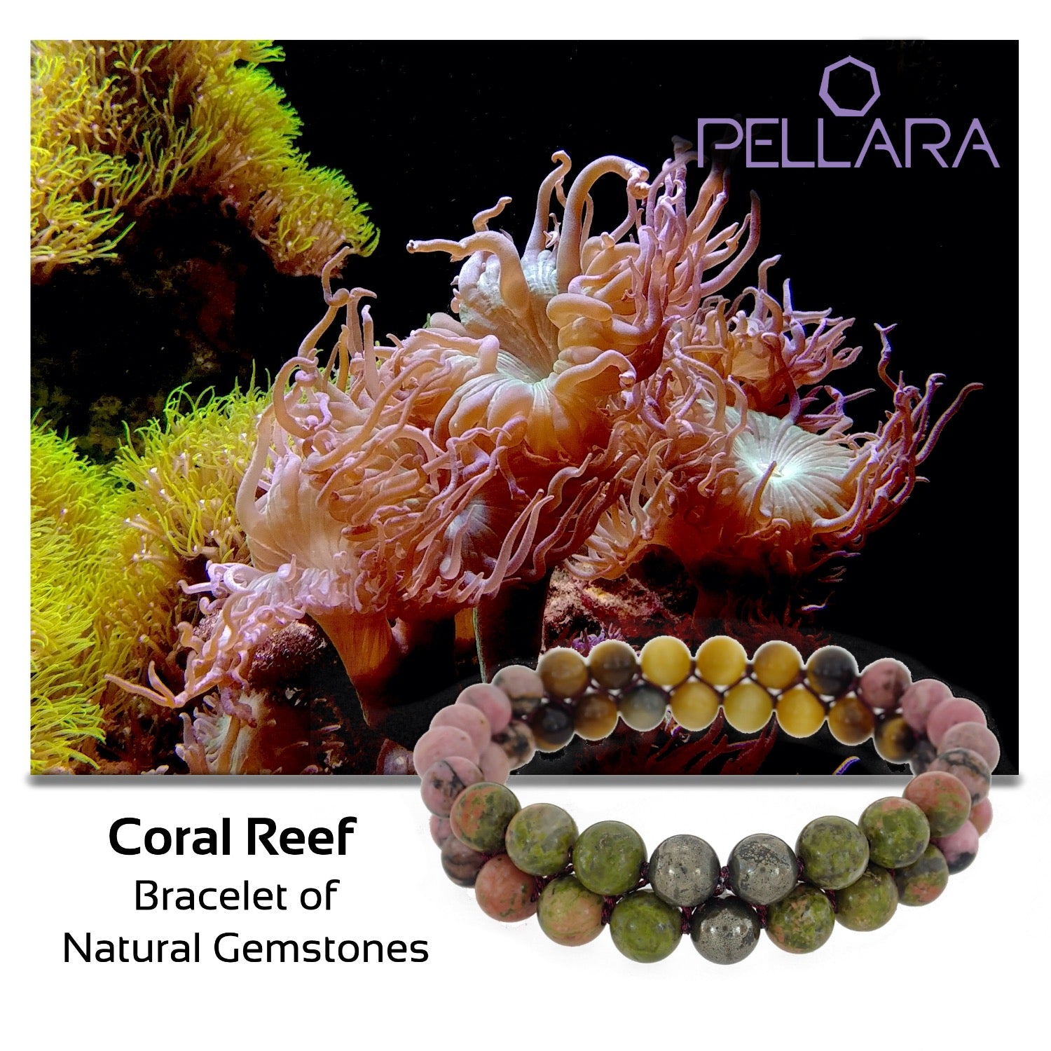 Gemstone jewellery set Coral Reef Pellara Pellara