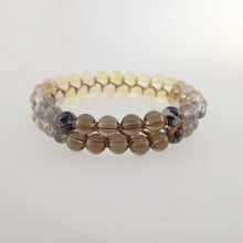Load image into Gallery viewer, Chakra gemstone bracelet for the Crown Chakra, designed by Pellara. Made in Canada. Birthstone gift for Aries, Gemini, Leo, Virgo, Capricorn and Sagittarius zodiacs.