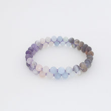 Load image into Gallery viewer, Gemstone bracelet, Essence of Memory by Pellara. Birthstone gift for Aries, Leo, Virgo and Pisces zodiacs. The Crown, Throat and base chakras.