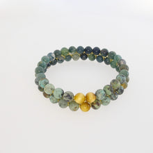 Load image into Gallery viewer, Gemstone Bracelet, Happy prince by Pellara. Made of Agate, Turquoise &amp; Tiger Eye. Birthstone gift for Leo, Virgo, Scorpio &amp; Gemini zodiacs.