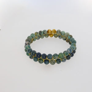 Gemstone Bracelet, Happy prince by Pellara. 6mm & 8mm. Birthstone gift for Leo, Virgo, Scorpio & Gemini zodiacs.