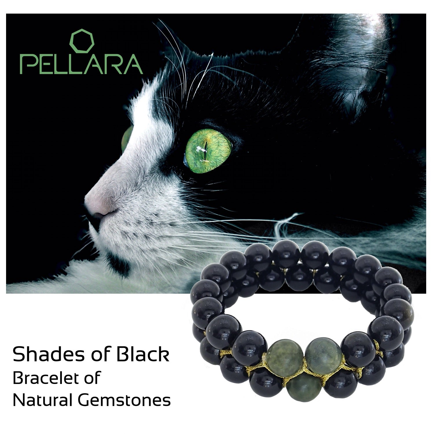 Black sales gemstone bracelet