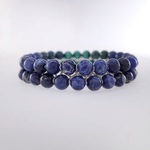 Chakra gemstone bracelet for The Third Eye Chakra, designed by Pellara. Made in Canada. Birthstone gift for Taurus, Capricorn, Sagittarius, Scorpio, Libra & pisces zodiacs.
