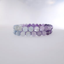 Load image into Gallery viewer, Chakra gemstone bracelet for The Throat Chakra, designed by Pellara. Made in Canada. Birthstone gift for Aquarius, Sagittarius, Aries, Scorpio, Taurus &amp; pisces zodiacs.