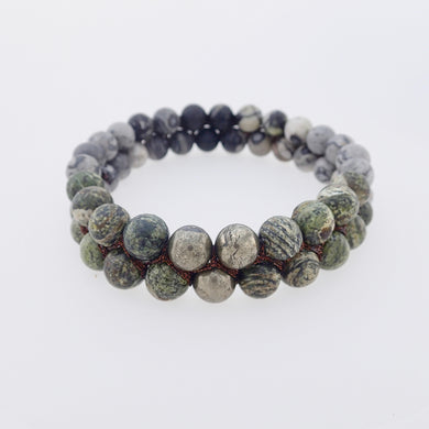 Gemstone bracelet by Pellara, treasure. Scorpio, Leo, Virgo & Aries zodiac. Chakra stone for The Crown, Heart, Solar plexus & root.