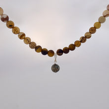 Load image into Gallery viewer, Gemstone Jewellery set by Pellara, Oasis, made of Pyrite, Smoky Quartz, Jasper &amp; Tiger eye. 6, 8 &amp; 10mm. The Crown, Third eye, Sacral &amp; Navel chakra, Aromatherapy